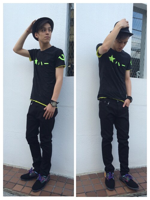 NESさんのTシャツ・カットソー「FELLOW 星柄ハー刺繍T」を使ったコーディネート