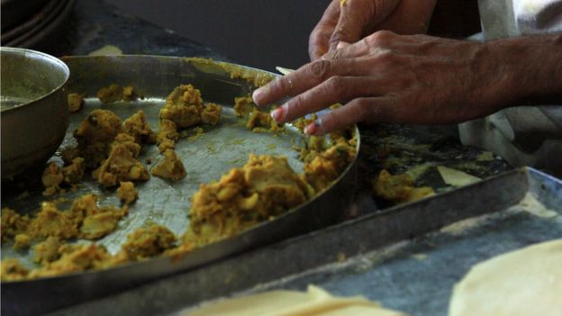 Stuffed samosas from Jodhpur in Rajasthan, north-west India