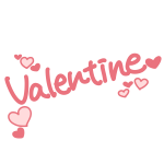 「Valentine」文字 「Valentine」文字