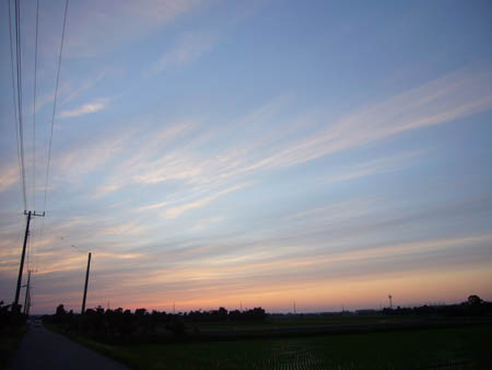 虹の夕方
