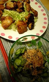 唐揚げときゅうり