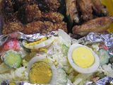一の重箱（豚カツ・ﾌﾗｲﾄﾞﾁｷﾝ・ﾎﾟﾃﾄｻﾗﾀﾞ）