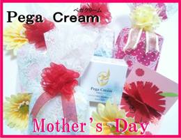 Pegaクリーム母の日限定ラッピング&メッセージカード