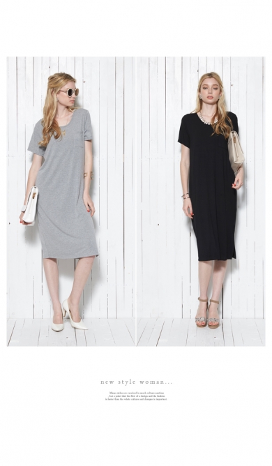 【titivate】スリット入りカットソーワンピース