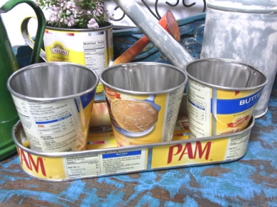 ポップな色合いのリサイクルプランター&トレイ 3個セット