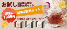 【初回限定・送料無料】高級紅茶＆耐熱ティーポットのお試しセット