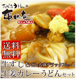 【亀城庵】牛すじ生姜カレーうどんセット