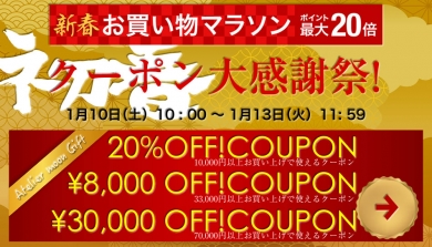 最大30000円OFF+ポイント20倍!