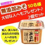 【期間限定】 「無添加みそ」を大切な人へ♪ 2人分プレゼント!