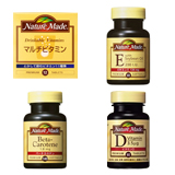 ネイチャーメイド 4種セット（ドリンカブルマルチビタミン／ビタミンE200／ベータカロチン／ビタミンD）