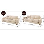 20色から選べる!カバーリングソファ 【LeJOY】リジョイ ワイドタイプ 2.5人掛け マロンベージュ（スエード調タイプ） 脚：ナチュラル