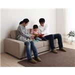 20色から選べる!カバーリングソファ 【LeJOY】リジョイ ワイドタイプ 【Aセット】1人掛け+3人掛け ミルキーアイボリー（ツイード調タイプ） 脚：ダークブラウン