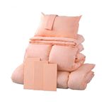 9色から選べる！羽毛布団8点セット：ベッドタイプ【グースダウンタイプ】 ダブル さくら