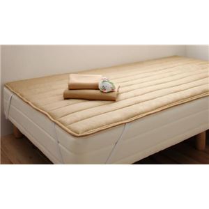 新・ショート丈ボンネルコイルマットレスベッド 脚15cm シングル ナチュラルベージュ