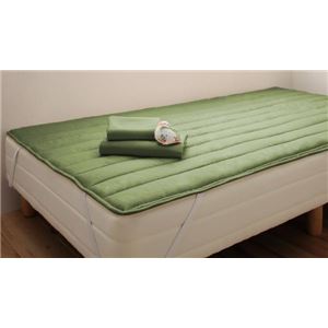 新・ショート丈ボンネルコイルマットレスベッド 脚22cm シングル オリーブグリーン