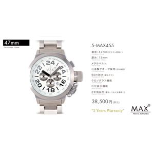 MAX XL WATCH 【マックス ウォッチ】 腕時計 5-MAX455 47mm FACE LINE