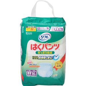 リフレ はくパンツ たっぷり吸収 LLサイズ 6回吸収 16枚入