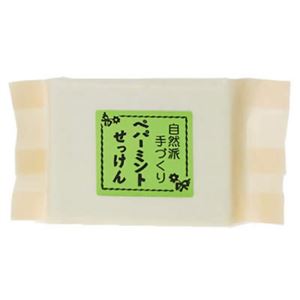 ねば塾 自然派手作り石鹸(化粧袋入り) ペパーミント 95g【9セット】