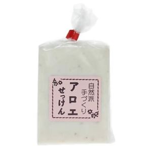 ねば塾 自然派手作り石鹸(ポリ入り) アロエ 95g【14セット】