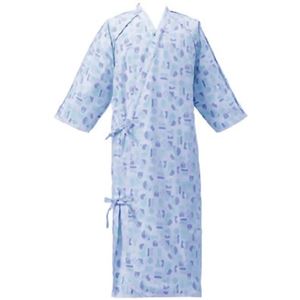 ケアねまき（ガーゼタイプ） ブルー L 5074