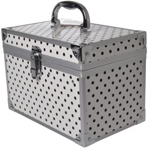 水玉コスメボックス 横型 シロ