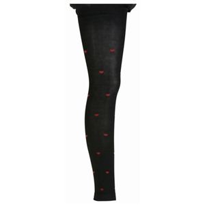 マタニティバルキーレギンス10分丈 （ハート） M-L ブラック