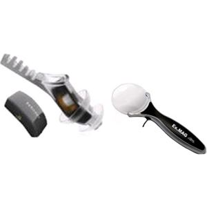 エクスサイレント 聴音補助器 Qリーフ Go+EX.MAG LED付スタンド式拡大鏡