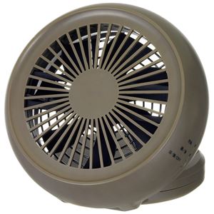 ドウシシャ ピエリア コンパクトデスク扇風機(卓上扇風機) 4電源 充電式 ブラウン NPM-1083B-BR