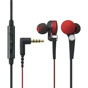 エレコム スマートフォン用高音質ステレオヘッドホンマイク(耳栓タイプ) EHP-CS3570RD