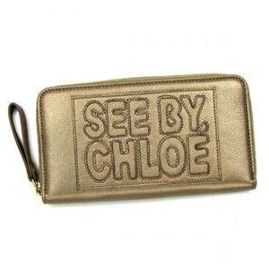 SEE BY CHLOE（シーバイクロエ） 長財布 ZIP FILE LEATHER 9P7155 A18 PALE GOLD
