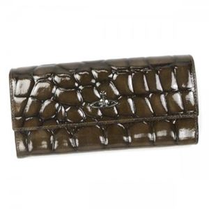 Vivienne Westwood（ヴィヴィアンウエストウッド） 長財布 STRIPY CROC 32330 DARK BROWN