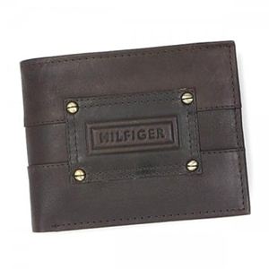 【2013年7月31日まで期間限定値下げ】TOMMY HILFIGER（トミーヒルフィガー） 二つ折り財布（小銭入れ付） DERBYSHIRE 0091-4832 2 BROWN／TAN