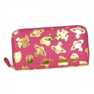 【2013年7月31日まで期間限定値下げ】Vivienne Westwood（ヴィヴィアンウエストウッド） 長財布 LOGO PRINT 5140VV126 ROSA