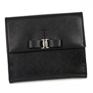 Ferragamo（フェラガモ） 二つ折り財布（小銭入れ付） MISS VARA 22A951 434071 NERO
