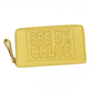 SEE BY CHLOE(シーバイクロエ) 長財布 ZIP FILE LEATHER 9P7155 245 SAHARA