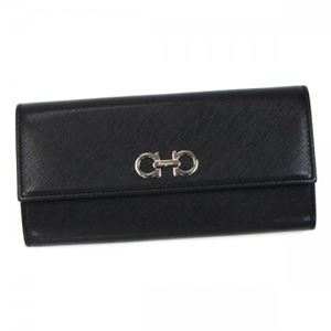 Ferragamo（フェラガモ） 長財布 GANCINI ICONA VITTEL 22B855 549372 NERO