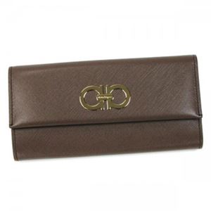 Ferragamo（フェラガモ） 長財布 GANCINI ICONA VITTEL 227121 557324 DEEP TAUPE