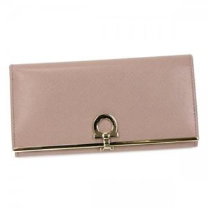 Ferragamo（フェラガモ） 長財布 GANCINI ICONA VITTEL 224633 549457 NOCTURNE ROSE／CORNIOLA