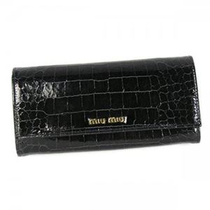 MIUMIU(ミュウミュウ) 長財布 STAMPA COCCO LUX 5M1109 F0002 NERO