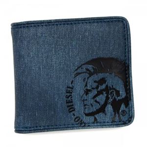 DIESEL（ディーゼル） 二つ折り財布（小銭入れ付） X00878 H4881 BLUE DENIM