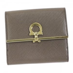 Ferragamo（フェラガモ） Wホック財布 224639 557323 DEEP TAUPE
