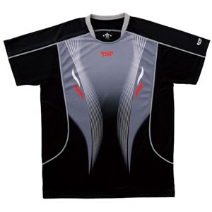 ヤマト卓球 レバンタールシャツ 30185 ブラック O ［卓球用品/卓球シャツ/ユニフォーム/ゲームシャツ/TSP］