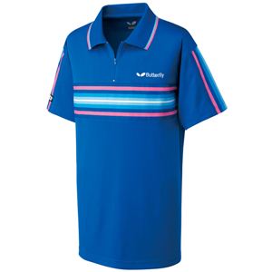 バタフライ（Butterfly） 43570 エレキア・シャツ 【卓球ウエア／男女共通モデル】 ブルー SS