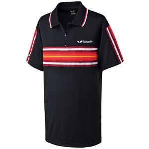 バタフライ(Butterfly) 43570 エレキア・シャツ 【卓球ウエア/男女共通モデル】 ブラック L
