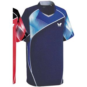 バタフライ（Butterfly） 43970 ラティオーナ・シャツ 【卓球ウエア／男女共通モデル】 ネイビー S