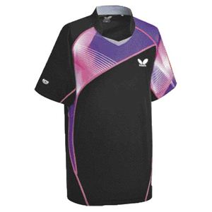 バタフライ（Butterfly） 43970 ラティオーナ・シャツ 【卓球ウエア／男女共通モデル】 ブラック S