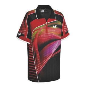 バタフライ（Butterfly） 43980 グランハイト・シャツ 【卓球ウエア／男女共通モデル】 レッド 3S