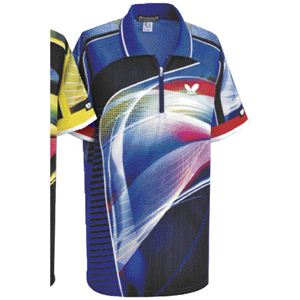 バタフライ（Butterfly） 43980 グランハイト・シャツ 【卓球ウエア／男女共通モデル】 ブルー O