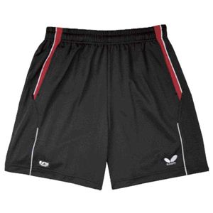 バタフライ(Butterfly) 51470 フェアタッキー・パンツ 【卓球ウエア/男女共通モデル/キッズ】 ブラック×レッド S