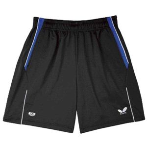 バタフライ（Butterfly） 51470 フェアタッキー・パンツ 【卓球ウエア／男女共通モデル／キッズ】 ブラック×ブルー XO